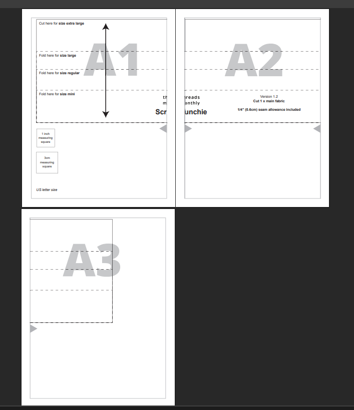 Pro-Finish Scrunchie Set – Printable PDF Sewing Pattern